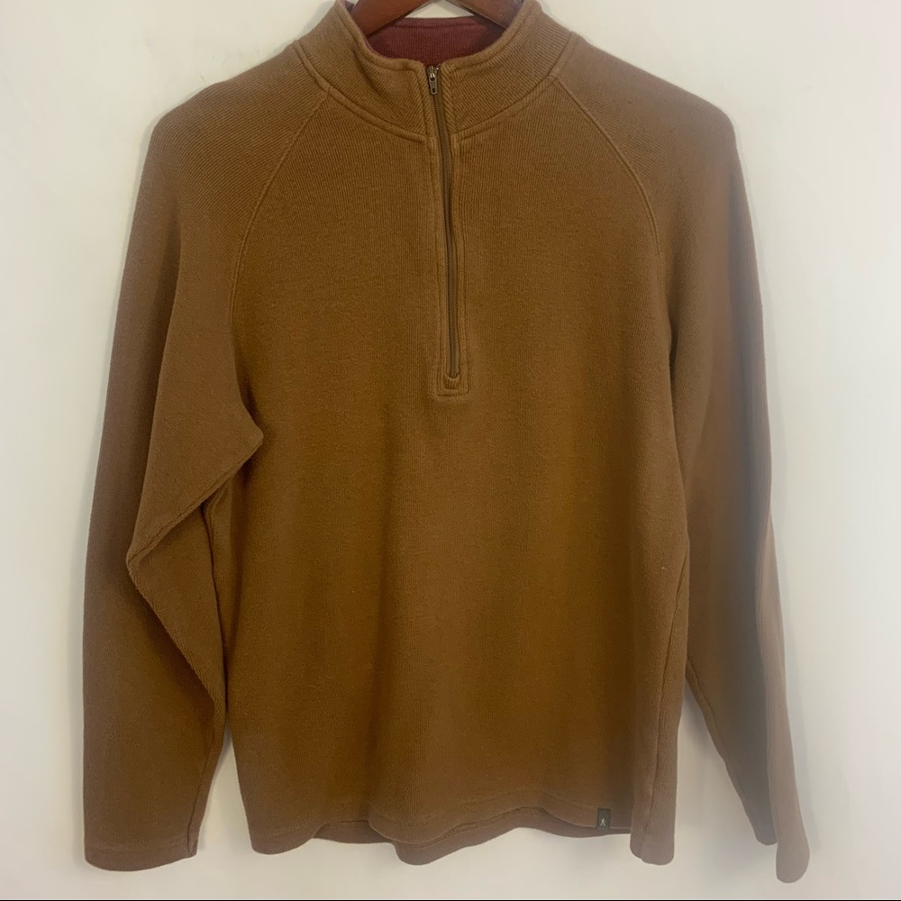 Royal Robbins Shirt Pullover 1/4 Zip Men’s S Small Brown Outdoor Travel